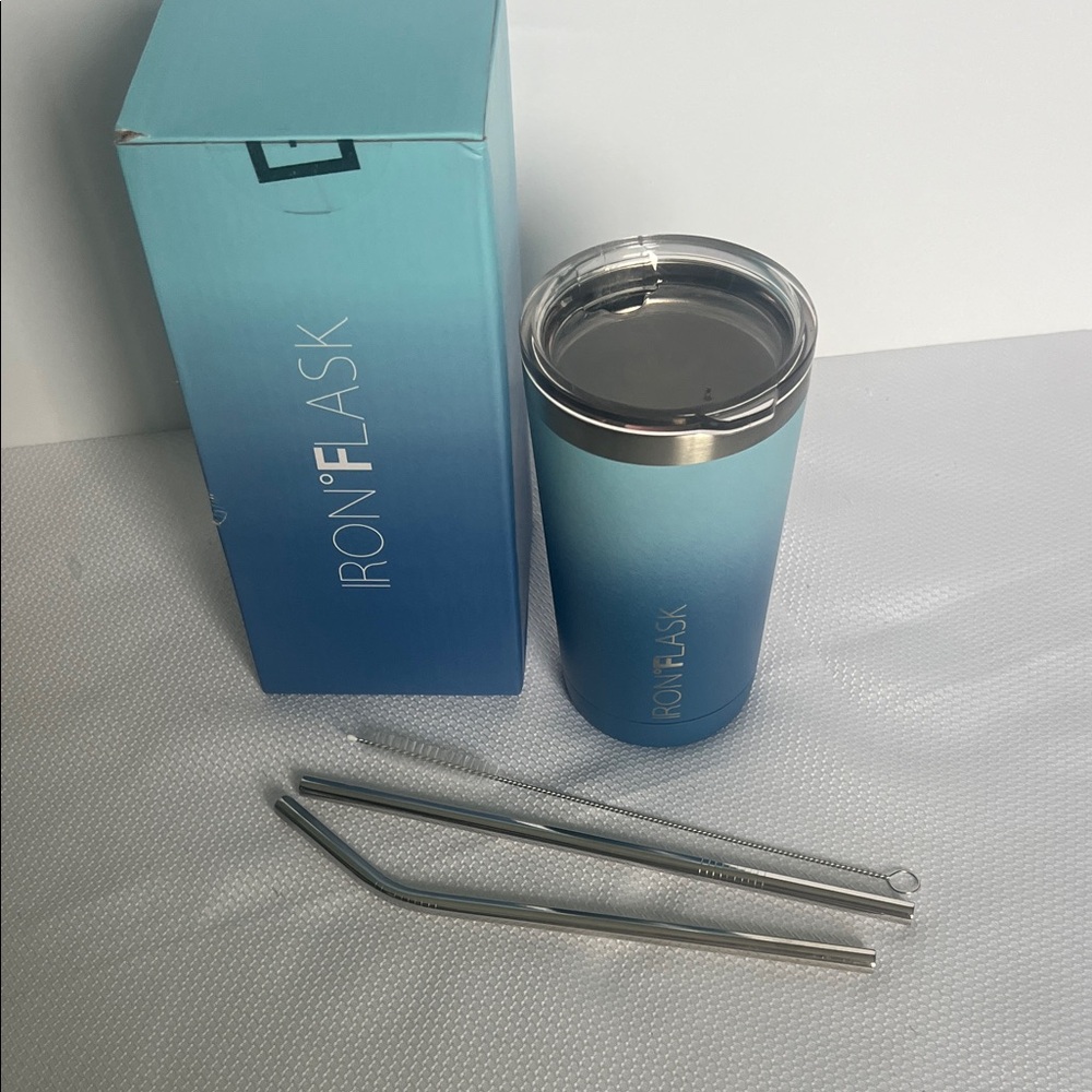 Iron Flask Blue Stainless Steel Water Bottle